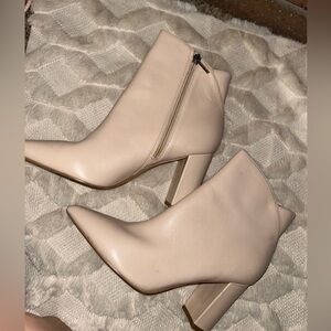 Marc Fisher Cream Ankle Booties